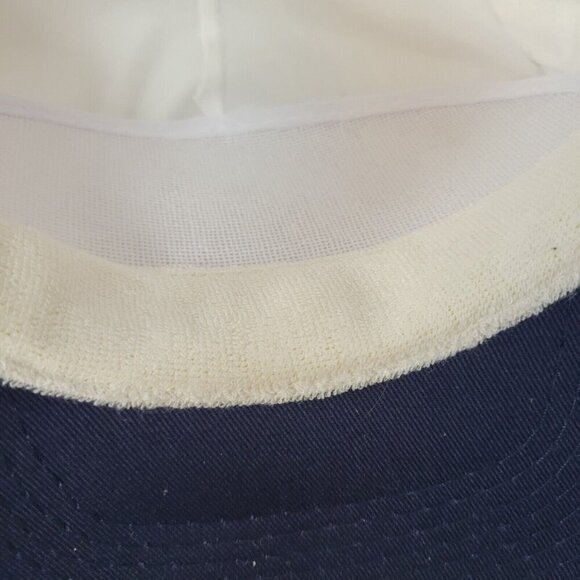 Mission Rubber Company Hat Vintage Snapback Otto Cap White Navy - Picture 6 of 11